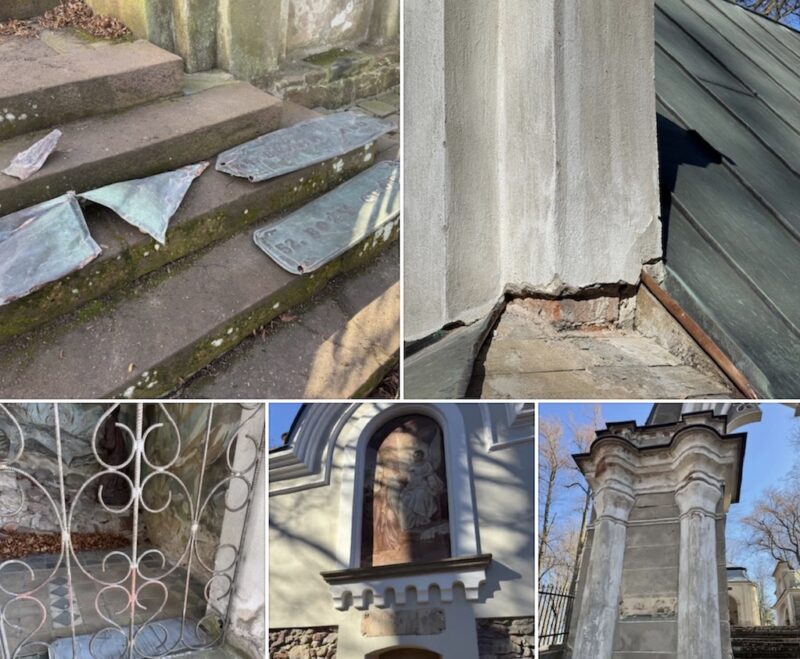 Sprawca zniszczeń na terenie sanktuarium